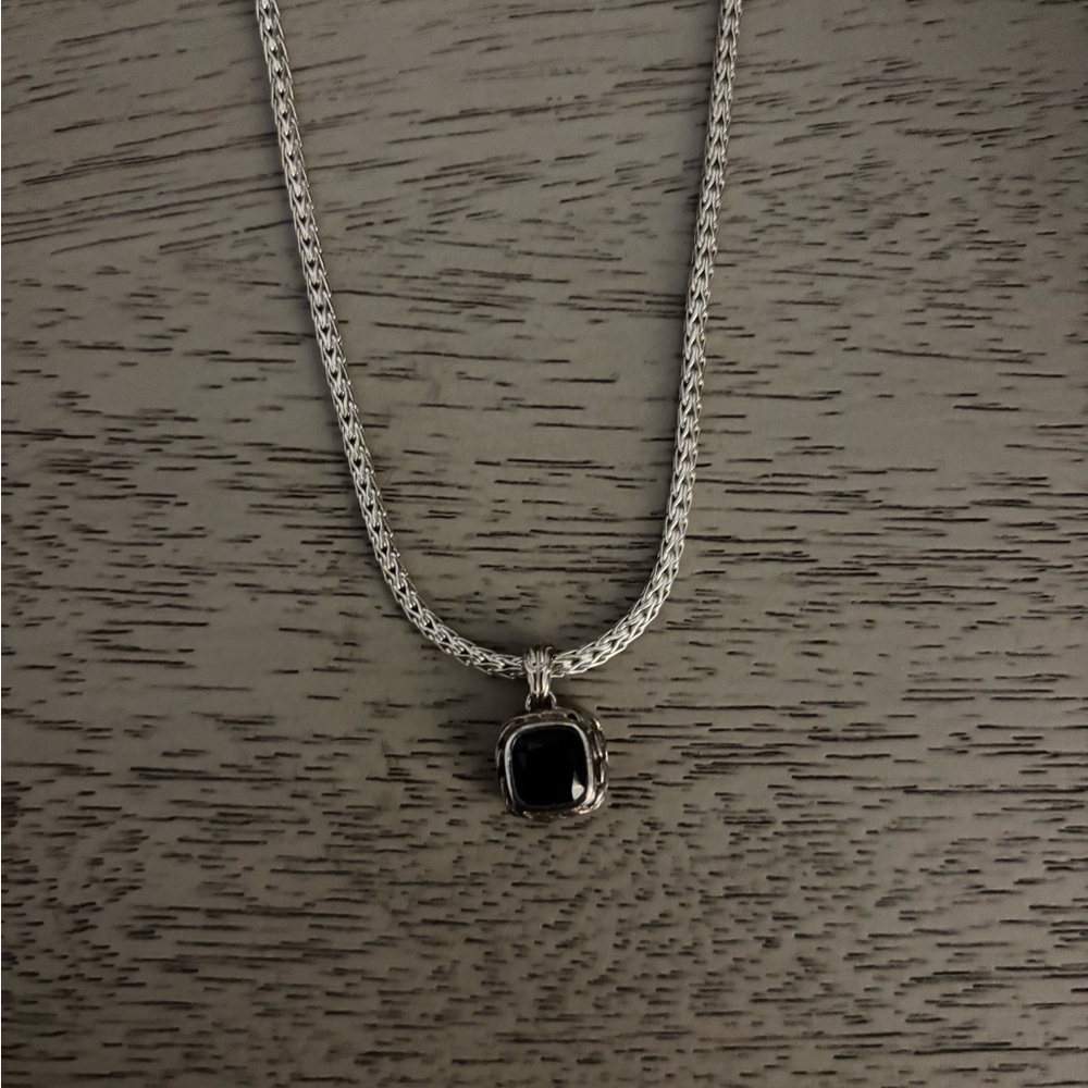 John Hardy Onyx Stone Pendant Necklace